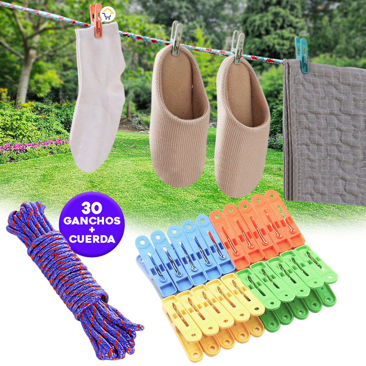 Miniatura 5 de Set 30 Pinzas Para Colgar Ropa S220221